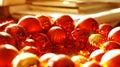 Red and gold christmas ornaments background Royalty Free Stock Photo