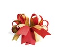 Red and gold fancy gift bow