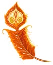 Red Gold Firebird feather