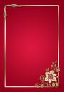 Red and gold frame background .