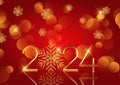 red and gold glittery Happy New Year background