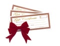 Red and Gold Holiday Gift Certificates