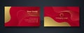 Red and gold modern business card design template, Clean professional business card template, visiting card, business card Royalty Free Stock Photo