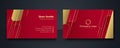 Red and gold modern business card design template, Clean professional business card template, visiting card, business card Royalty Free Stock Photo