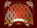 Red Gold Ornate Banner Royalty Free Stock Photo
