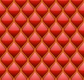 Red with Gold Quilted Leather Seamless Background