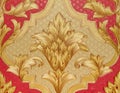 Red and gold retro interior Royalty Free Stock Photo