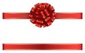 Red and gold ribbon with bow