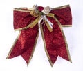 RED AND GOLD RIBBON FOR CRHISTMAS ACCESORIES Royalty Free Stock Photo