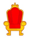 Red and gold royal throne.