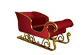 Red and gold santa sleigh Royalty Free Stock Photo