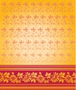 Red and gold saree design