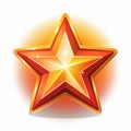 a red and gold star icon on a white background Royalty Free Stock Photo