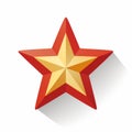 a red and gold star icon on a white background Royalty Free Stock Photo