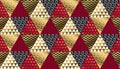 Red and gold xmas carnival pattern.