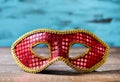 Red and golden carnival mask Royalty Free Stock Photo