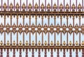 Red and golden casted iron fence background Royalty Free Stock Photo