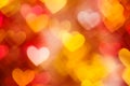 Red and golden hearts background Royalty Free Stock Photo