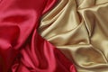 Red and golden satin Royalty Free Stock Photo