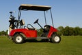 A Red Golf Cart or Buggy Royalty Free Stock Photo