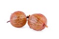 Red gooseberry on white background