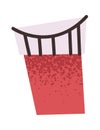 Red gouache paint jar sticker Royalty Free Stock Photo