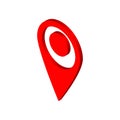 The red GPS icon. The pointer location Royalty Free Stock Photo