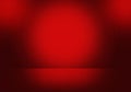 Red gradient abstract 3d rendered room studio copy space background