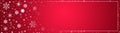 Red Gradient Backdrop in a Poster Style for Christmas Greetings with White Snowflakes Royalty Free Stock Photo