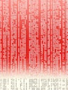 Red Gradient Binary Code Data Stream Abstract Royalty Free Stock Photo