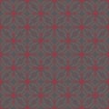 Red gradient on grey geometric tile oval and circle scribbly lines seamless repeat pattern background