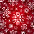 Red gradient seamless christmas pattern Royalty Free Stock Photo
