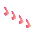 Red gradient sideway icon, isometric style Royalty Free Stock Photo