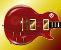 Red Grained Electric Guitar With Gold Hardware