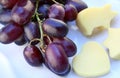 Red grape & cheese Royalty Free Stock Photo