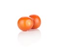 Bright red color cherry tomato isolated on white Royalty Free Stock Photo