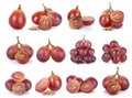 Red grape isolated on the white background Royalty Free Stock Photo