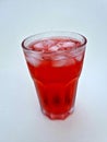 Red grape juice mixed with soda water with ice It is a delicious, sweet, cool fruit juice.