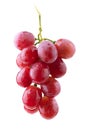 Red grape with leaf isolated on white background Royalty Free Stock Photo