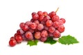 Red grape with leaf isolated on white background Royalty Free Stock Photo