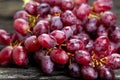 Red grape with water drops, close up background. selected focus Royalty Free Stock Photo