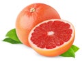 isolated pink grapefruit