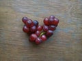 Red Grapes in heart shape