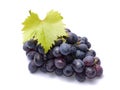 Red grapes with leaves Royalty Free Stock Photo