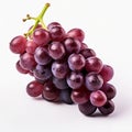 Vibrant Grape Composition Photography On White Background