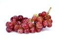 Red grapes on white blackground nature fruit and fresh