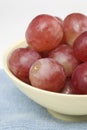 Red Grapes in White Bowl