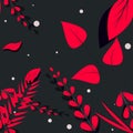Red Graphic Flowers
