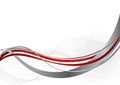 Red and gray abstract wave background. Vector illustration