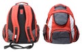 Red-gray backpack isolated Royalty Free Stock Photo